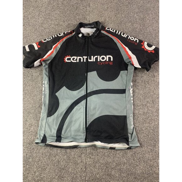 SUGOI Womens Full Zip Short Sleeve Cycling Jersey Size M Black/Gray/White - Picture 1 of 6